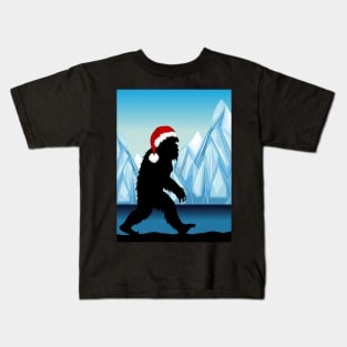 Bigfoot Santa Northpole Kids T-Shirt